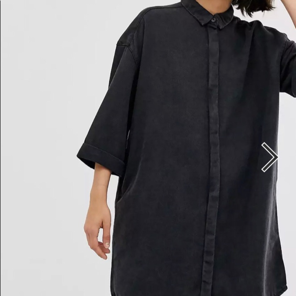 Monki Oversized Denim Shirtdress